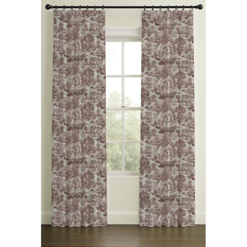 Motif de plis inversés à doublure plissée, L 33 po x L 96 po, Bleu, Double doublure