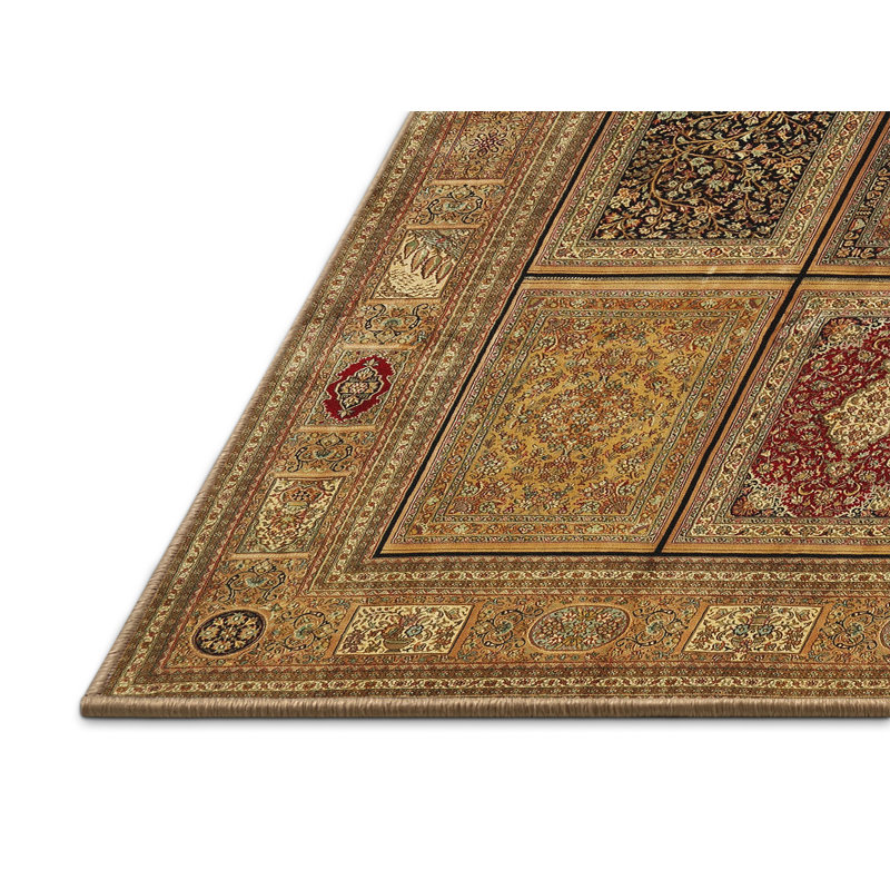 Tapis traditionnel bourgogne / rouge Haan, Rectangle 2 pi x 4 pi