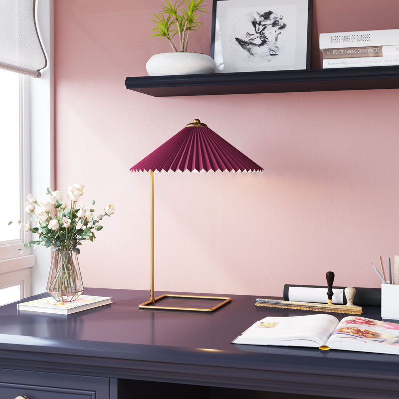 Lampe de table Dermott rouge et or