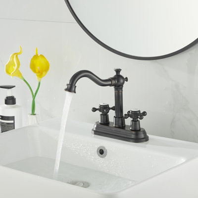 Centerset 4Inch Bathroom Sink Faucet With Drain Assemly