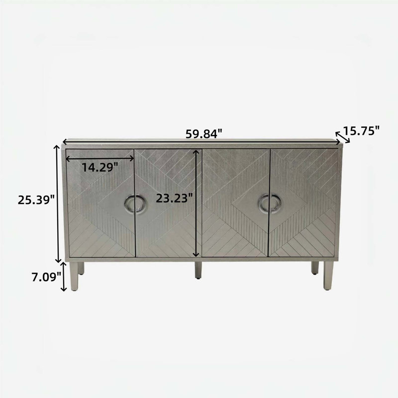 Allyssia 59.84'' Sideboard, Champagne