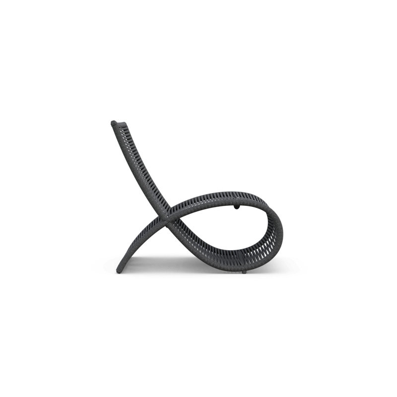 Wave Club Chair, Matte Charcoal