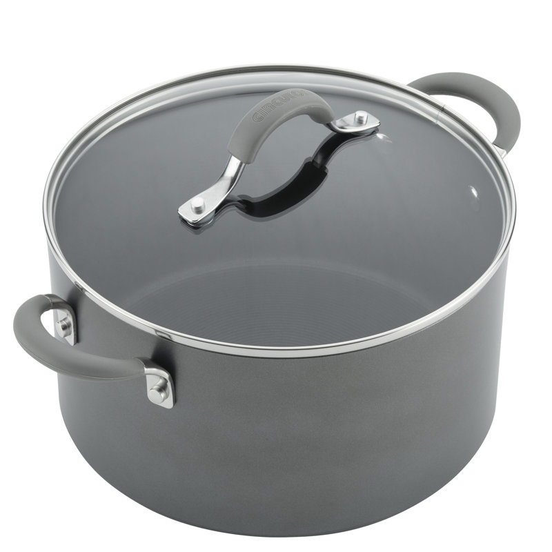 Gray 10-Piece Nonstick Aluminum Cookware Set with Glass Lids
