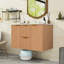 Meuble-lavabo mural avec lavabo, tiroirs et portes divisés