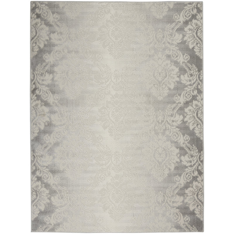 Tapis floral ivoire Rheba, Rectangle 4 pi x 6 pi