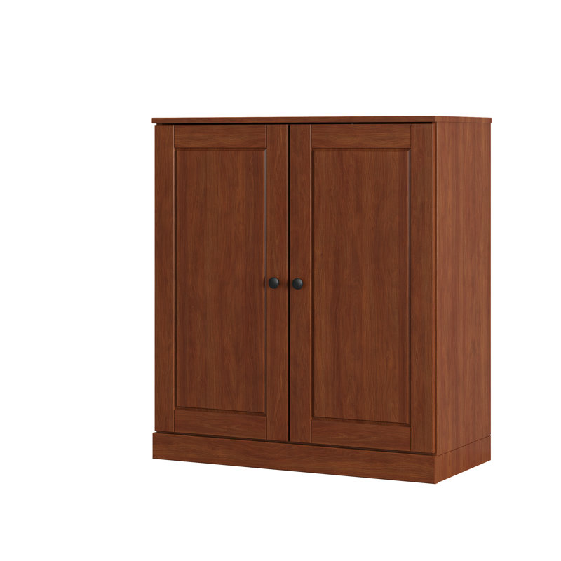 Armoire de rangement à chaussures 100% en bois massif avec portes à panneaux surélevés, tablettes réglables, rangement de rangement empilable peu encombrant, l 32 po x H 35,75 po