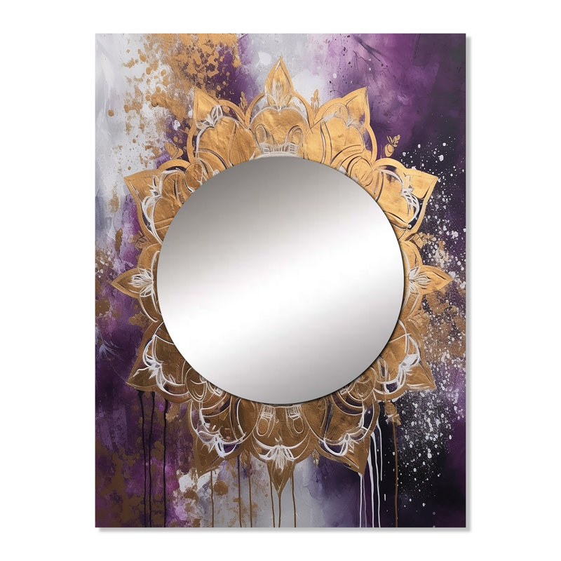 Miroir mural Palila, mandala II - Boho Mandala, 32 po x 24 po