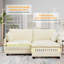 Rhydian 77.6" L-Shaped Couch Sofa With Ottoman Deep Seat Upholstered Sectional-1646001008