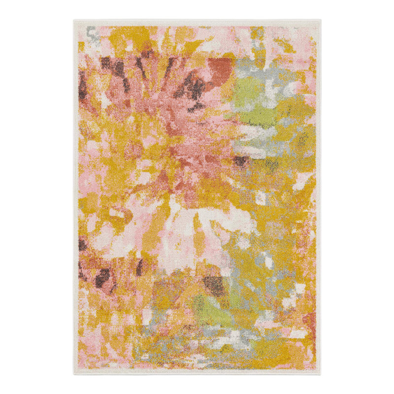 Unique Loom Flower Whimsy Kids Rug, Rectangle 4'1" x 6'1"