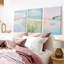Pink Beach Wall Art Preppy Coastal Canvas Wall Decor 40x60cm