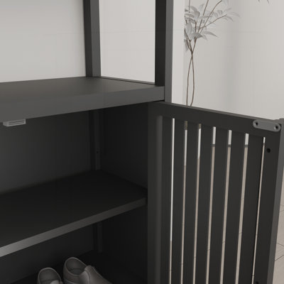 Meuble de rangement grande capacité en bambou pour salle de bain
