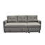 Canapé-lit modulaire convertible en forme de L convertible, meubles d'appoint élégants, canapé-lit escamotable pour petits espaces et salons, gris