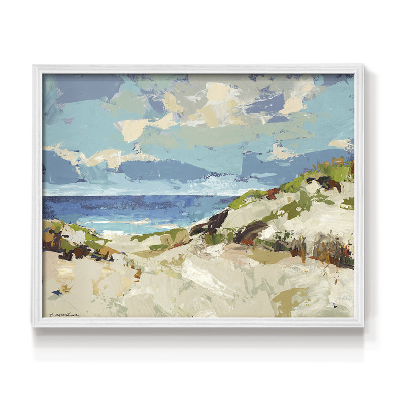 Dunes I - Reproduction encadrée - Restickable, H 16 po x l 20 po, Blanc