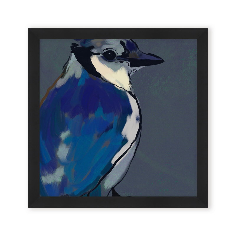 Nature Inspired Azure Aviary, 24" H x 24" W, Black, Floated Framed Canvas