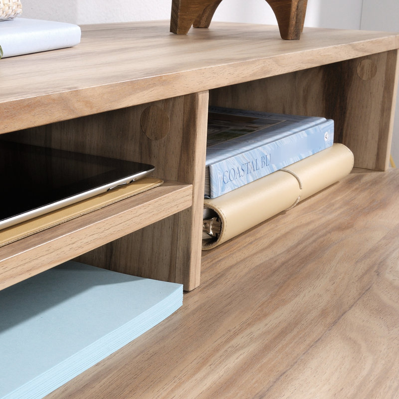 Rangement de bureau en bois d'ingénierie brun avec touche côtière, pour bibliothèque à 2 tablettes ou classeur latéral