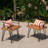 2 Rustic Chair - Wood Seats, Iron Frames, Finish, For Backyard Patio Use Outdoor 2 Chairs, Frame, Stylish Furniture