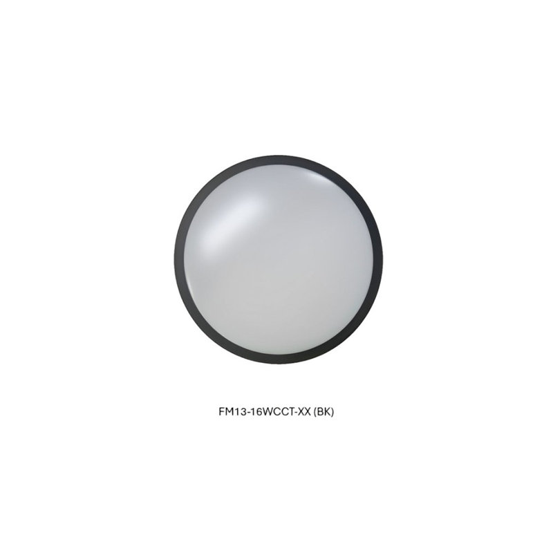 1-Pack 13"/15"/20" LED Flush Mount Ceiling Light Single Ring 5CCT Selectable, Gold, Black, Brushed Nickle, Black, 13 inch