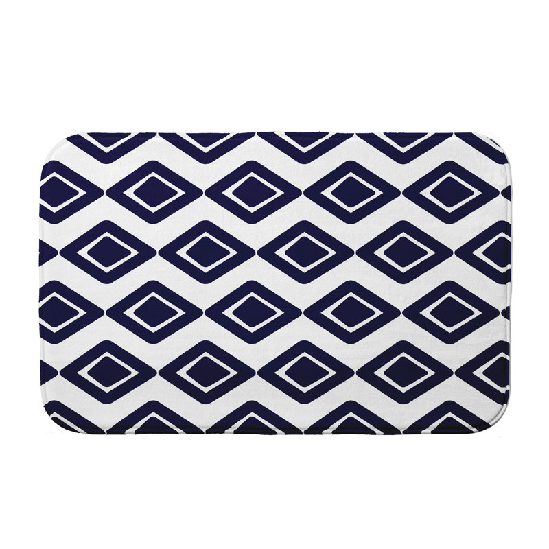 Tapis de bain Grantville, Bleu marine, L 21 po x L 34 po