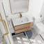 Ensemble de meuble-lavabo mural simple avec tablette et deux tiroirs 30 po Serenita, finition bois moderne-1584133408