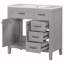 Ensemble de meuble-lavabo simple 36 po avec plateau en céramique Shavette-660871949