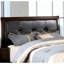 Lit contemporain en bois massif de cerisier brun, tête de lit, ensemble de lattes pour lit de décor de chambre à coucher