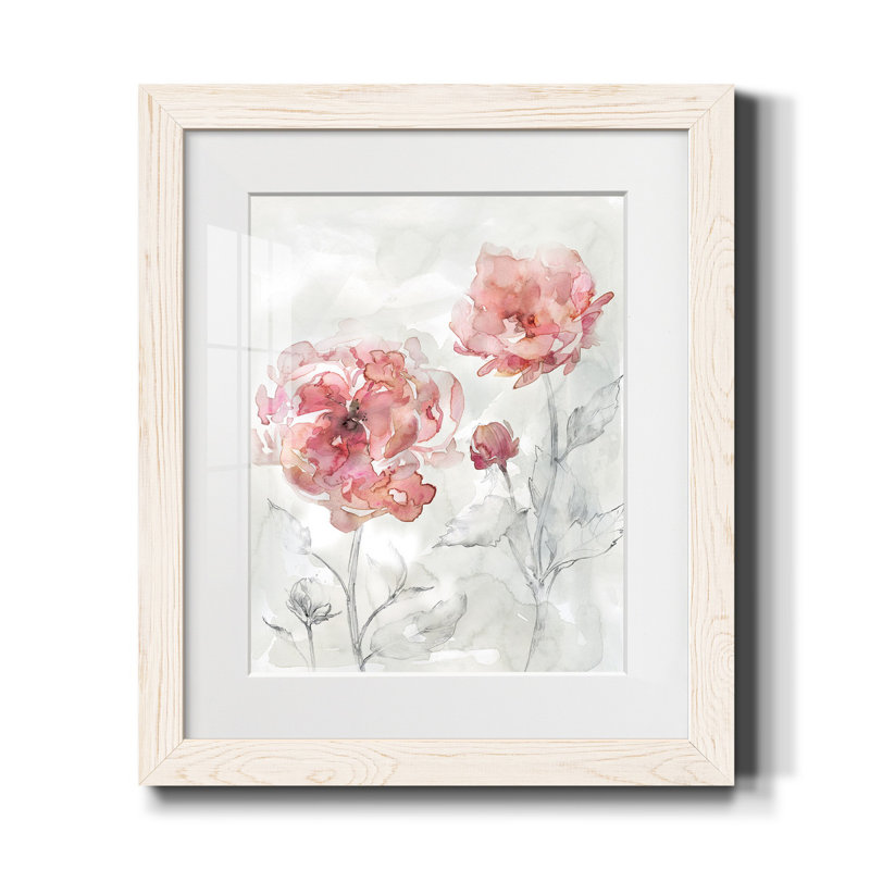«Blush Botanical II», reproduction d'art sur papier encadrée, Blanc, H 20 po x l 17 po x P 1,5 po