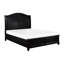 Grand lit plateforme traditionnel avec boîte de rangement brun anthracite