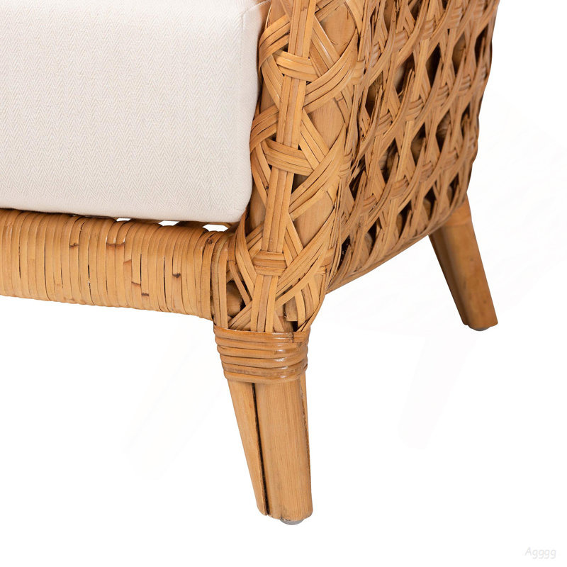 Fauteuil d'appoint bohémien clair miel Ratan