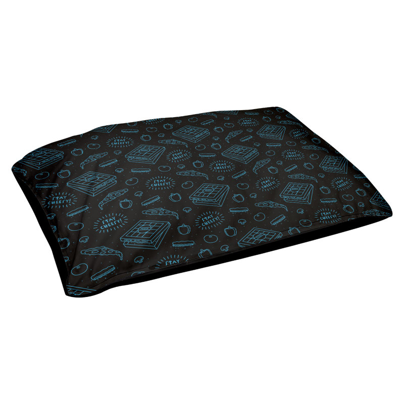Coussin extérieur pizza Campion, Très grand (l 52 po x P 42 po x H 17 po), Noir / Bleu