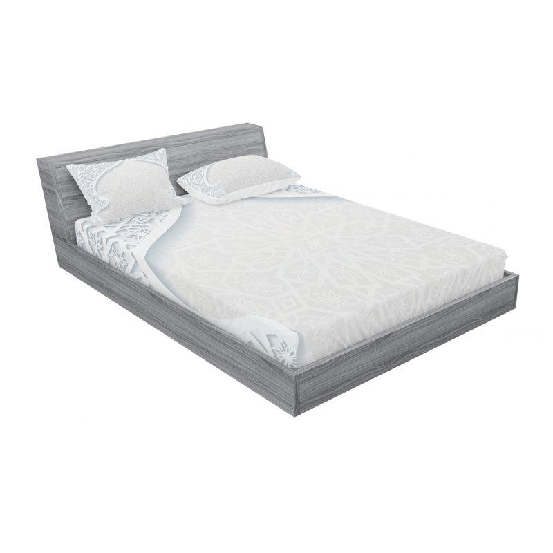Microfiber Floral Sheet Set, Queen Sheet Set with Fitted Sheet