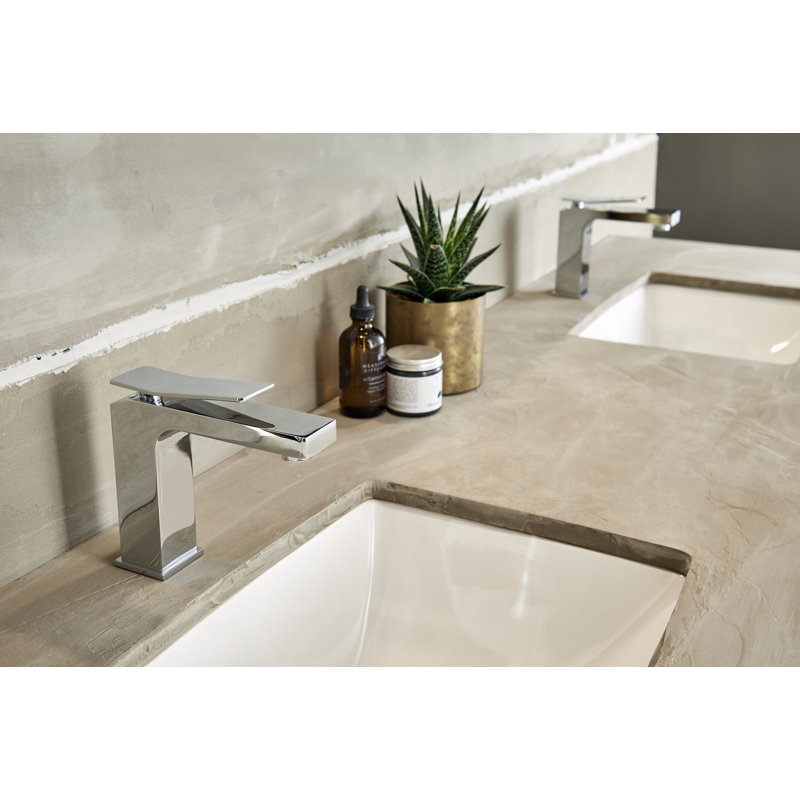 Robinet de salle de bain monotrou avec drain Avian, Chrome