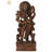 South Indian Temple Wood Apsara Sculpture, 36 in. Height     Khajuraho-Inspired Carved Decor for Foyer & Living Room