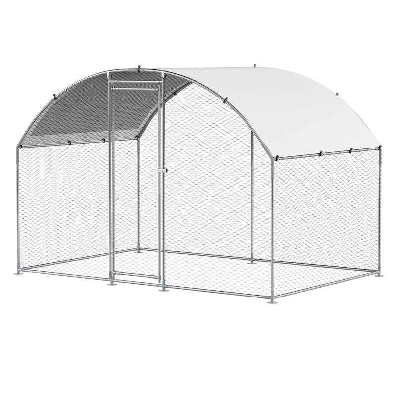Poule à poules avec toit, H 6,86 po x l 78,55 po x P 11,82 po