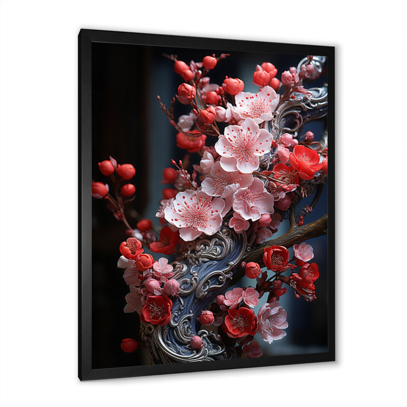 Impression sur toile Keshwar, H 32 po x l 24 po x P 1 po, Cadre photo noir
