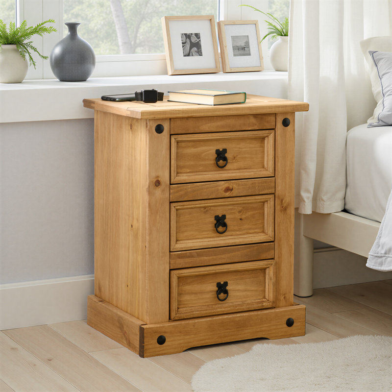 Castillon 3 Drawer Bedside Table