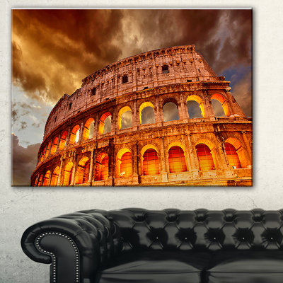 " Colosseum In Rome Landscape "