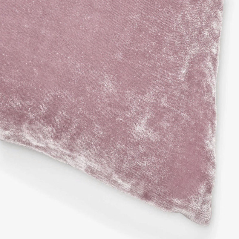 Silk Velvet Pillows Square Pillow Cover & Insert, Mauve