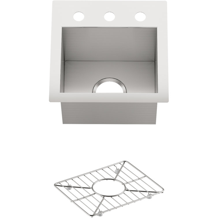 Vault™ 15'' L x 15'' W Dual Mount Bar Sink