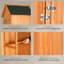 Armoire de rangement de jardin en bois résistante aux intempéries, abri à outils verrouillable pour cour arrière, pelouse et terres agricoles