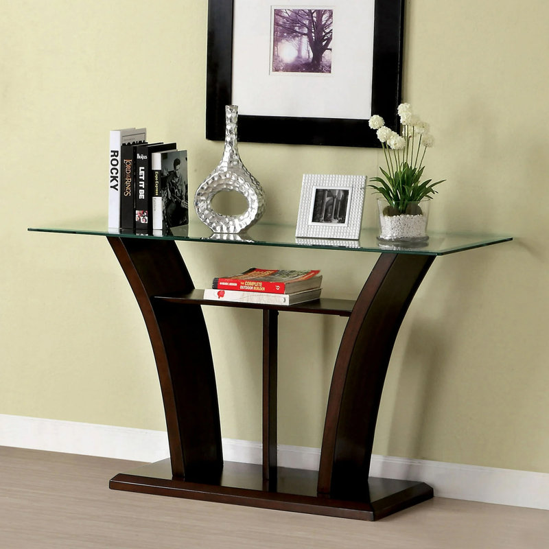 Manhattan Contemporary Sofa Table - Brown Cherry