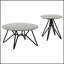 Ensemble de table basse et de table ronde 2 pièces Garfield, en ciment, durable et élégant pour les espaces modernes