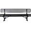Banc d'extérieur en acier de 2,4 m (8 pi) - Robuste et noir, idéal pour terrasse et jardin stable.