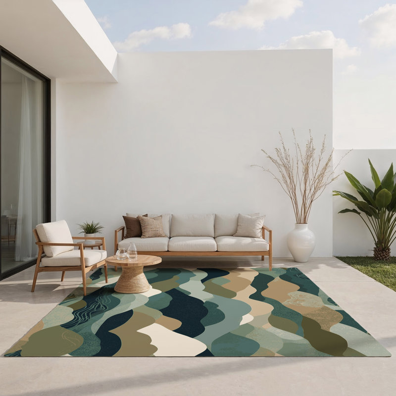 Tapis d'intérieur et d'extérieur Nebula Serenade, Rectangle 1 pi 6 po x 2 pi 6 po