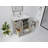 Boston 36 In. W X 22 In. D Right Offset Sink Bathroom Vanity In Elephant Skin Gray With 2 In. Viola Brown Quartz