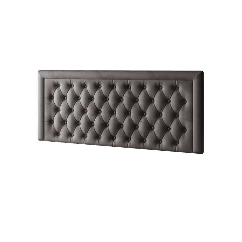 Urbank Upholstered Divan Bed, Kingsize (5'), Charcoal, 2 Foot-end Drawers