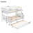 White Twin Over Full Bunk Bed With Safe And Functional Trundle - Bedroom Essential Guardrail Versatile Furniture-392672185