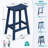 Wood-Look HDPE Bar Stool-2124618070