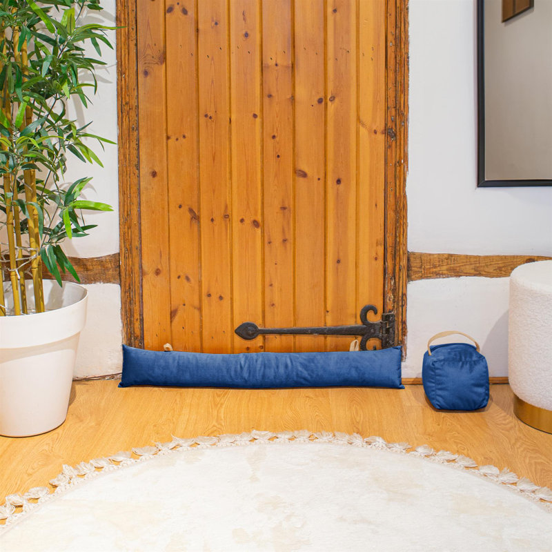 Velvet Draft Excluder, Blue