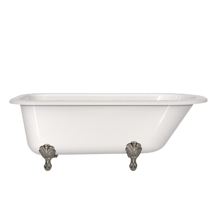 Hampshire 67.13" x 30.5" Freestanding Soaking Bathtub in Volcanic Limestone with Overflow