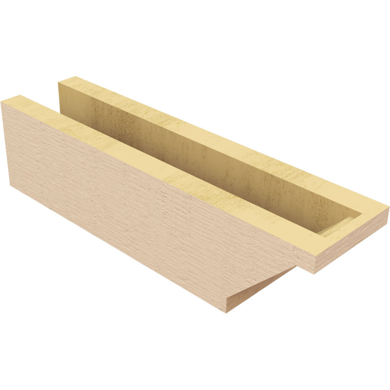 Burlington Woodgrain TimberThane Rafter Tail, Primed Tan, 4" H x 16" W x 4" D